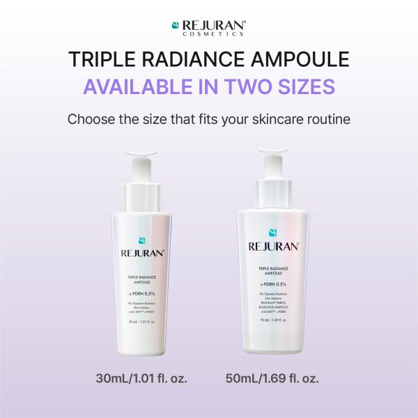 Triple Radiance Ampoule two sizes displayed